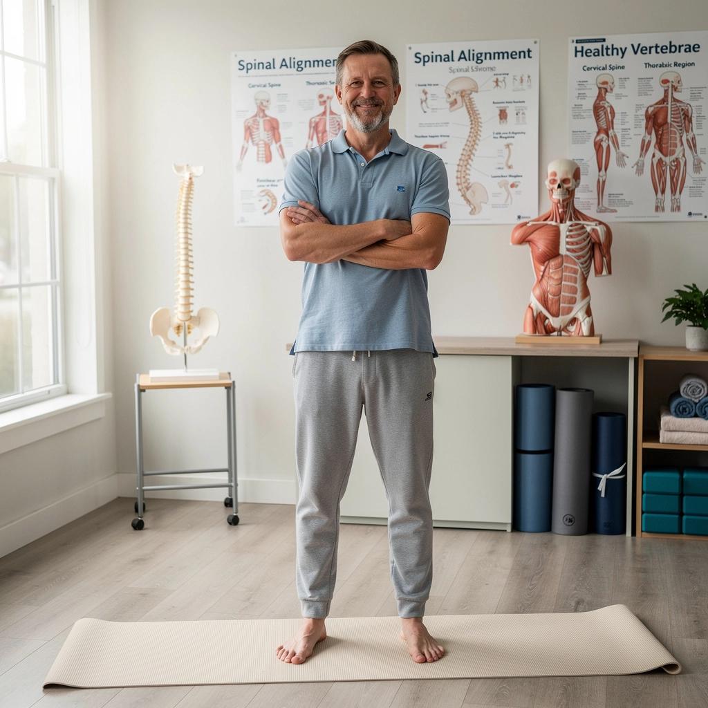 Visualización de una secuencia de yoga ilustrando las posturas para la salud vertebral.